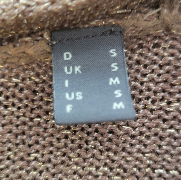 Esprit Brown Sparkle Open Long Cardigan Sweater Size Small - Picture 5 of 5